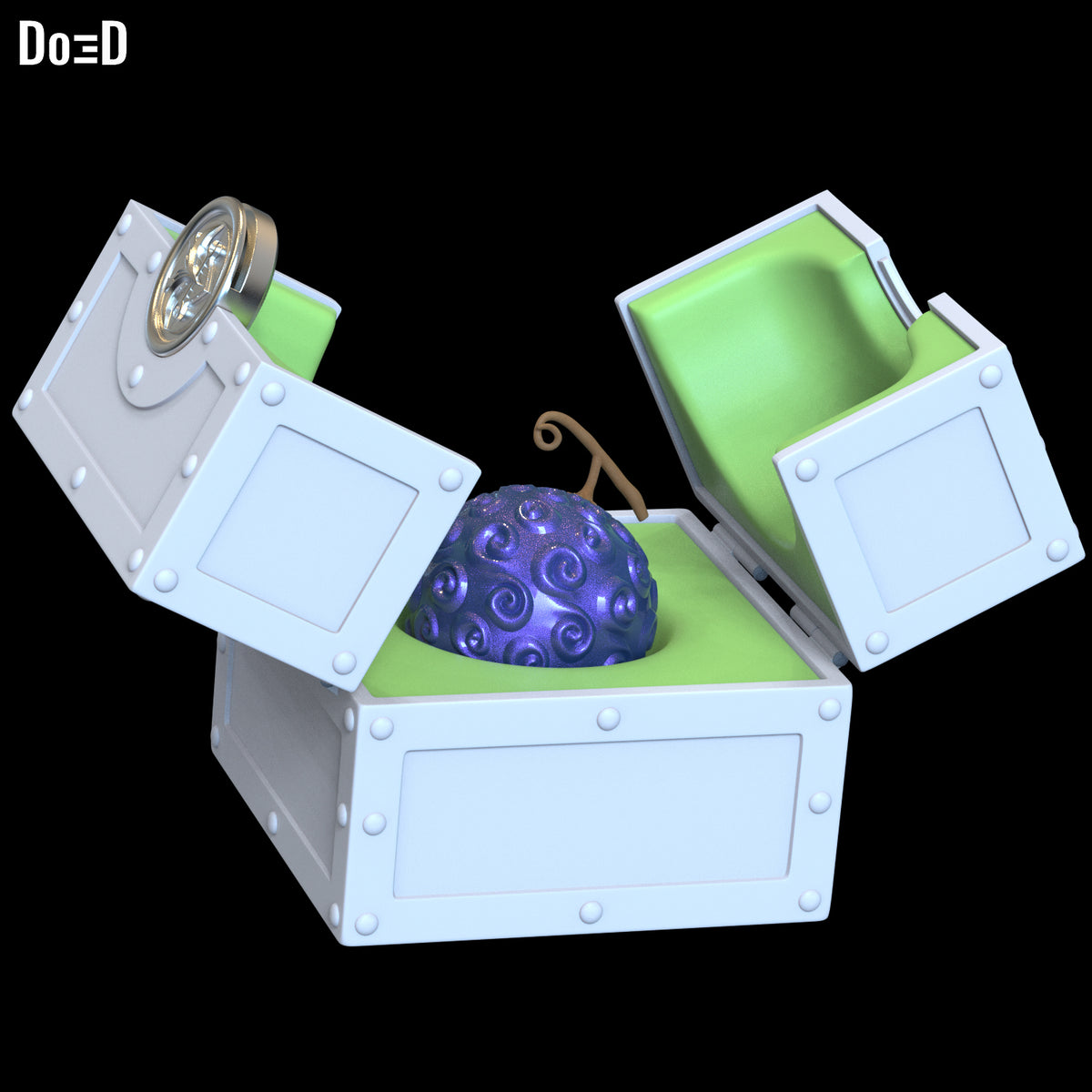 Gum-Gum Devil Fruit + Wooden Chest One Piece | 3D Printable Model STL File #GG15