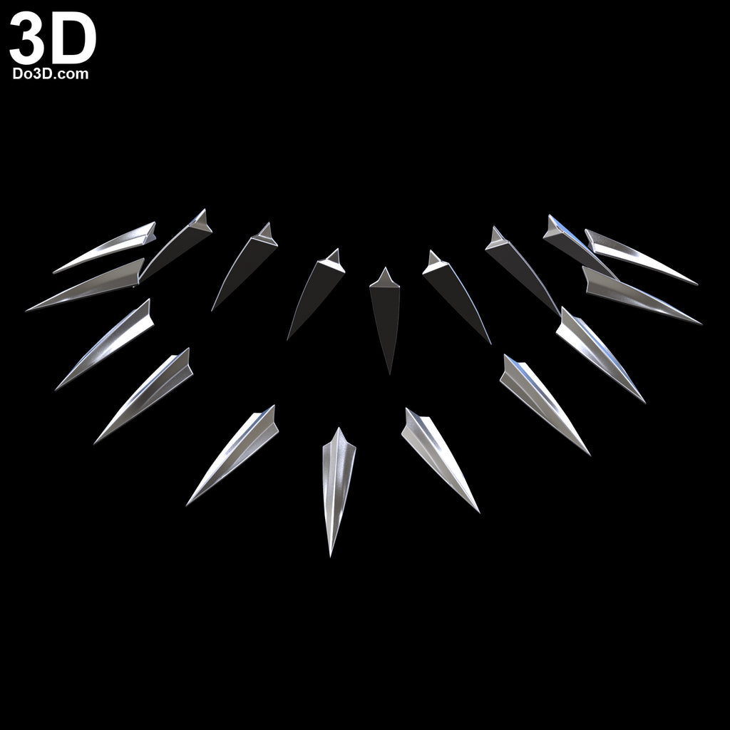 Black Panther 2018 Body Accessory Claws, Necklace, 3D Model Project #4002