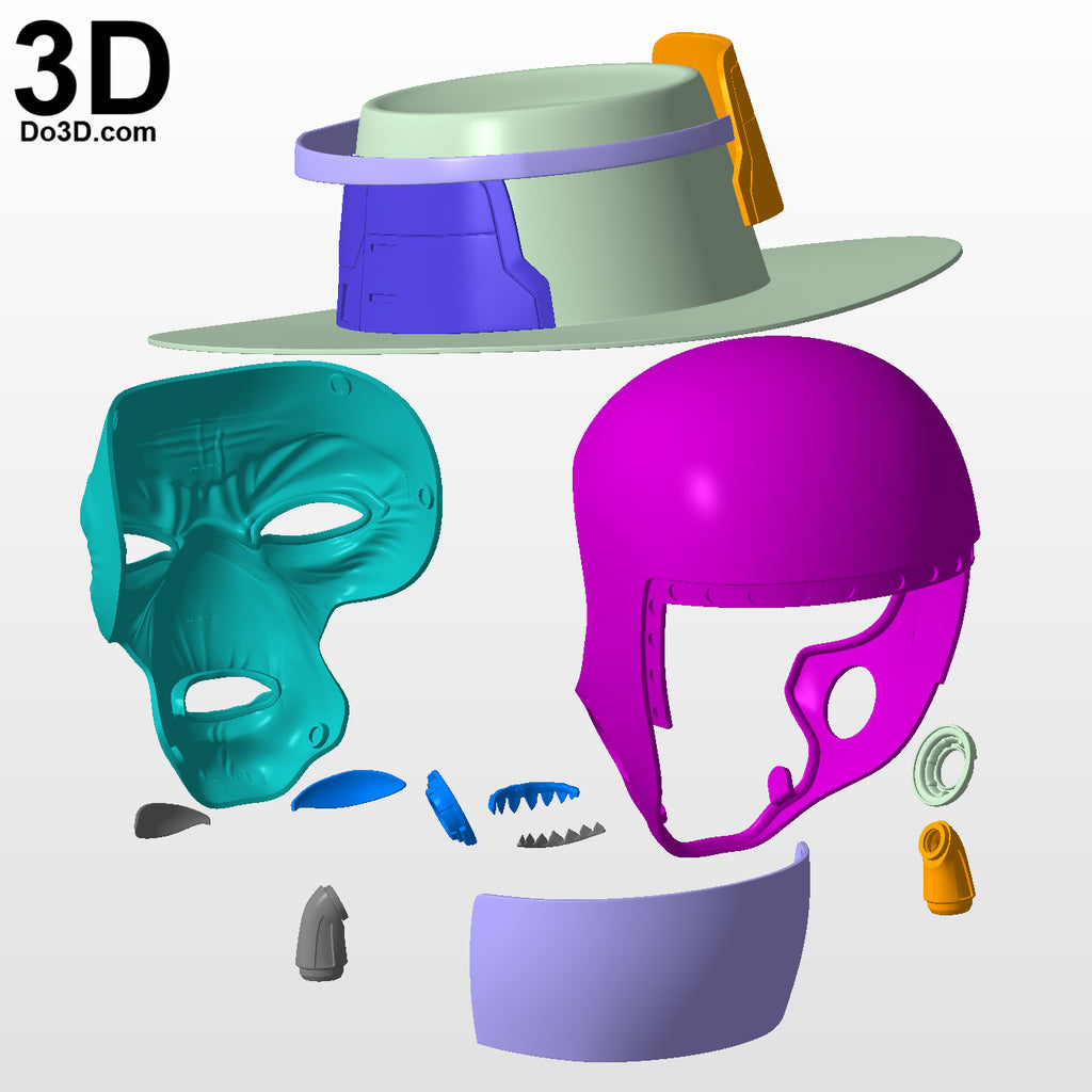 Cad Bane Hat and Mask Star Wars Helmet | 3D Printable Model STL FILE #CB39