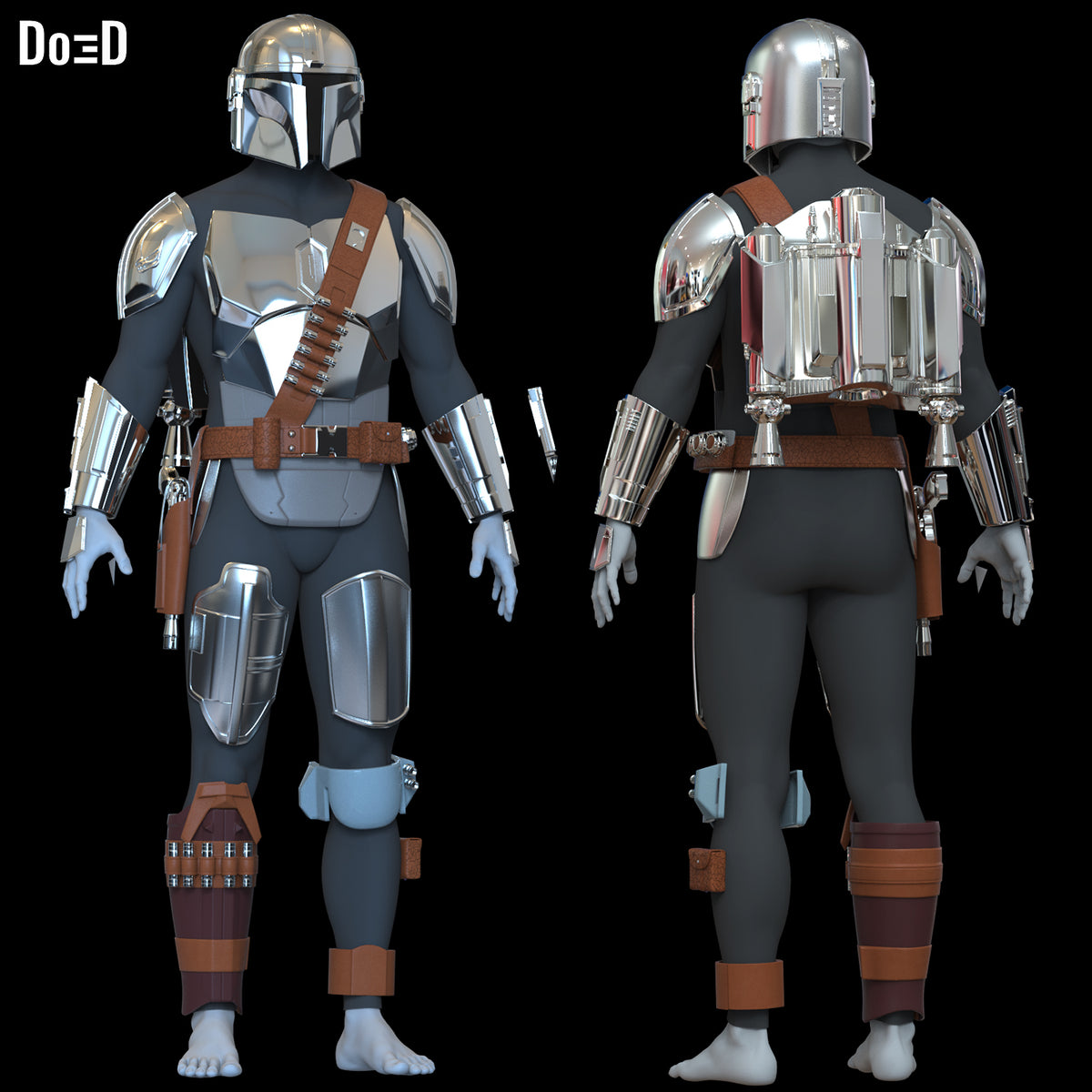 The Mandalorian & Grogu Full Body Armor Set | 3D Model Project #6270