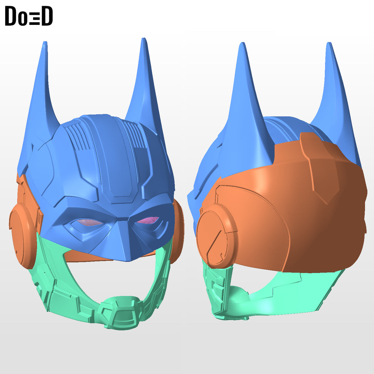 BatNoir Helmet Do3D Exclusive 3D Printable Model Print File STL #BN344