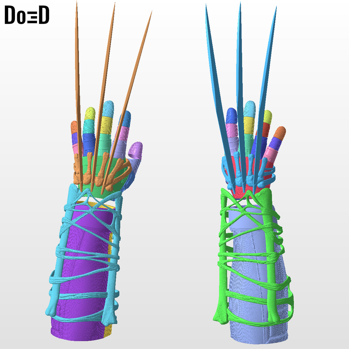 Deadpool Wolverine Metal Bone Gauntlet with Claws | 3D Printable Model #DWG6