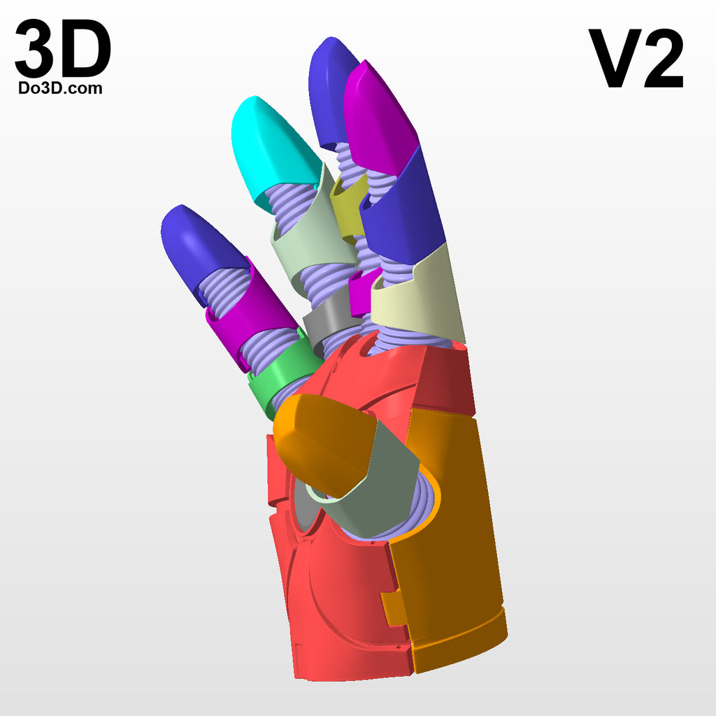 Iron Man MK 46 Glove with Hinges V2 | 3D Model Project #6569
