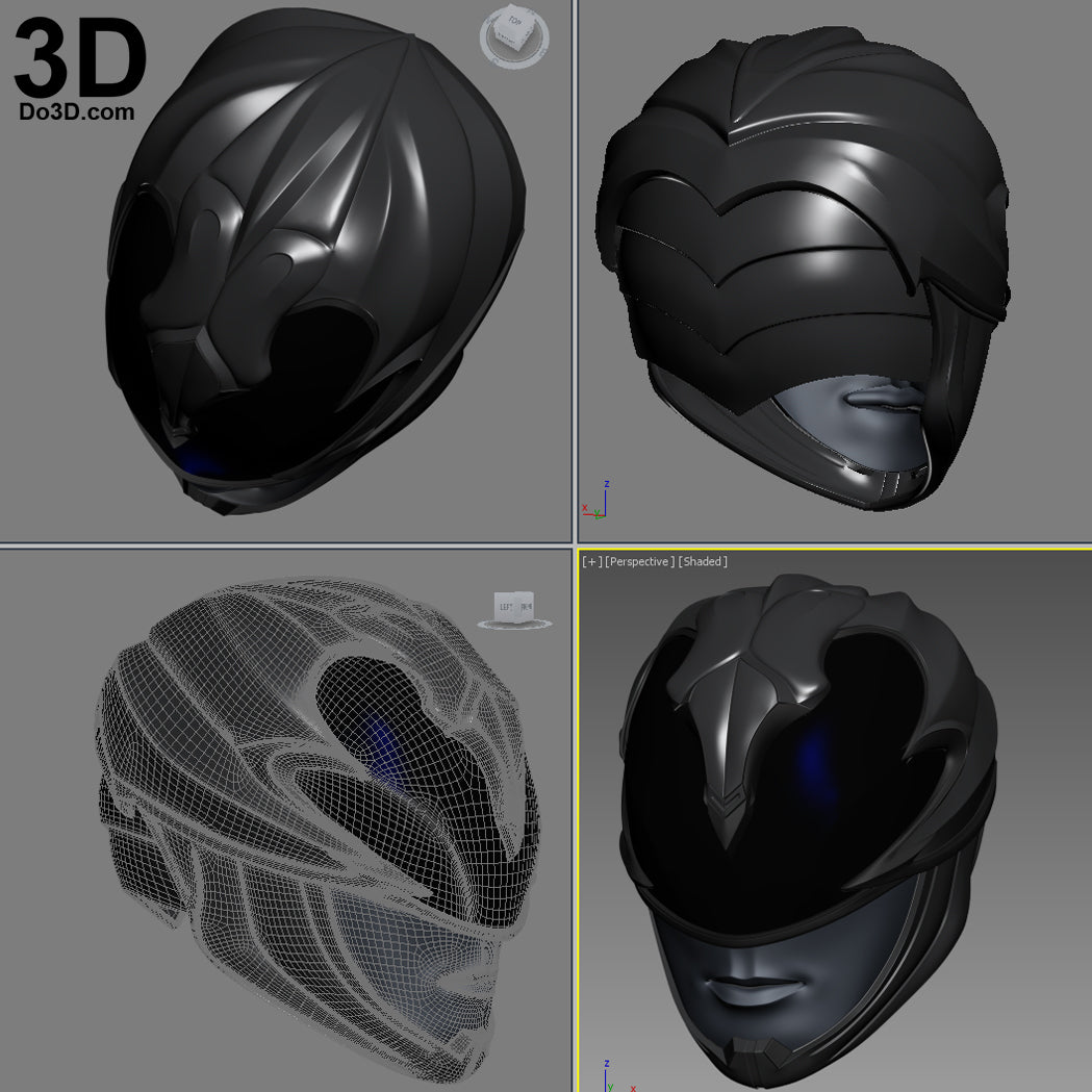 Black Ranger 2017 Helmet Power Ranger | 3D Printable Model Project #1679