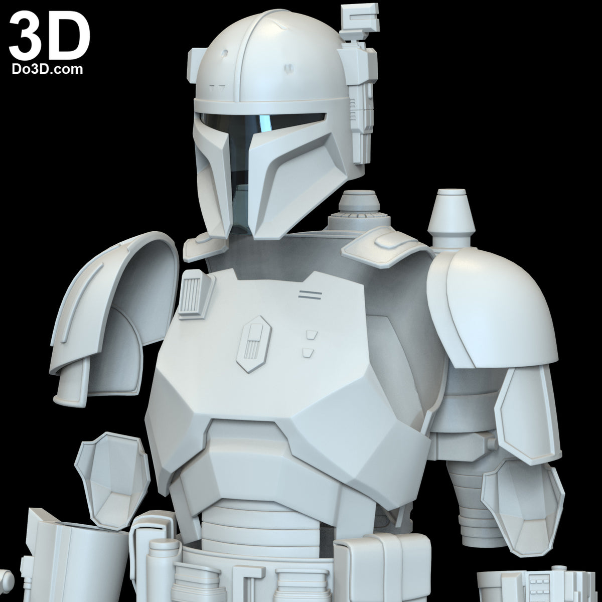 Heavy Infantry Mandalorian Paz Vizla Armor Set | 3D Model Project #6298