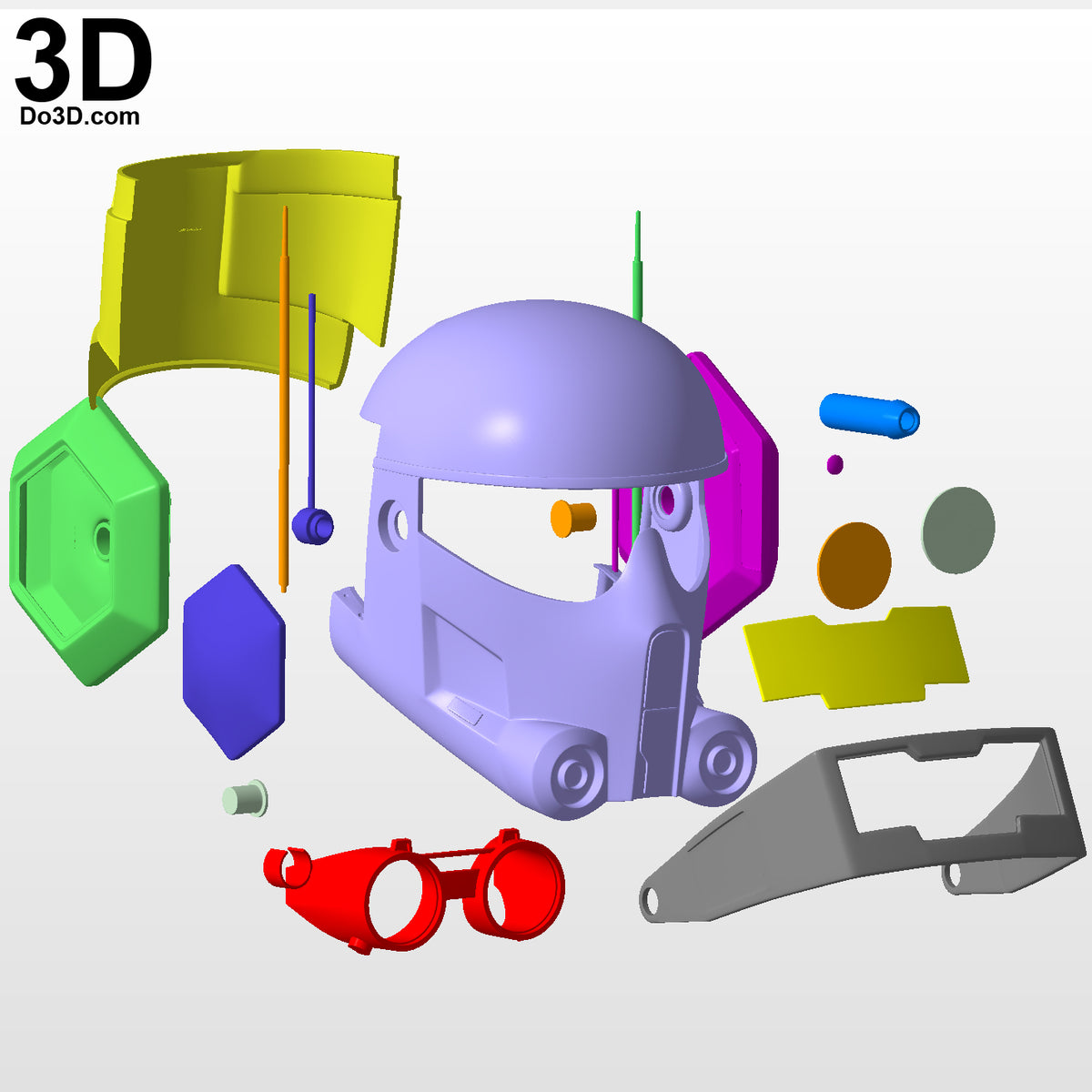 5 Helmet Bundle: Hunter, Echo, Wrecker, and Crosshair 3D Printable Model #BB283