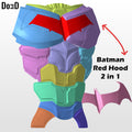 Red Hood & Batman Arkham Knight  2 in 1 Chest Torso Abs Armors 3D Model #3100