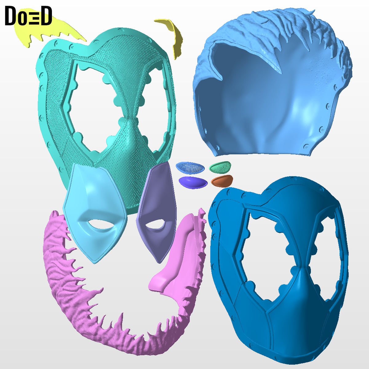 Venomized Deadpool Helmet Venom STL 3D Printable Model STL #VDP3
