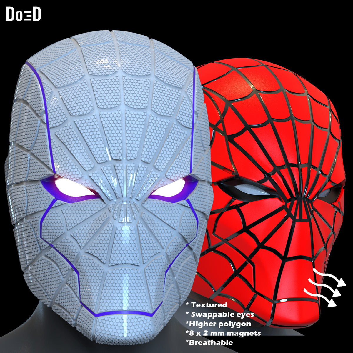 SpiderHood Helmet Red Hood Spider-Man Mashup | 3D Printable Model #SH329