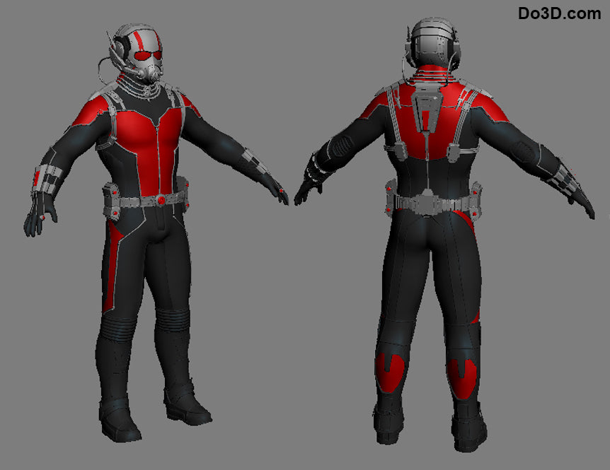 Ant-man Classic Armor Suit Hard Pieces and Piping Only | 3D Printable Model #313