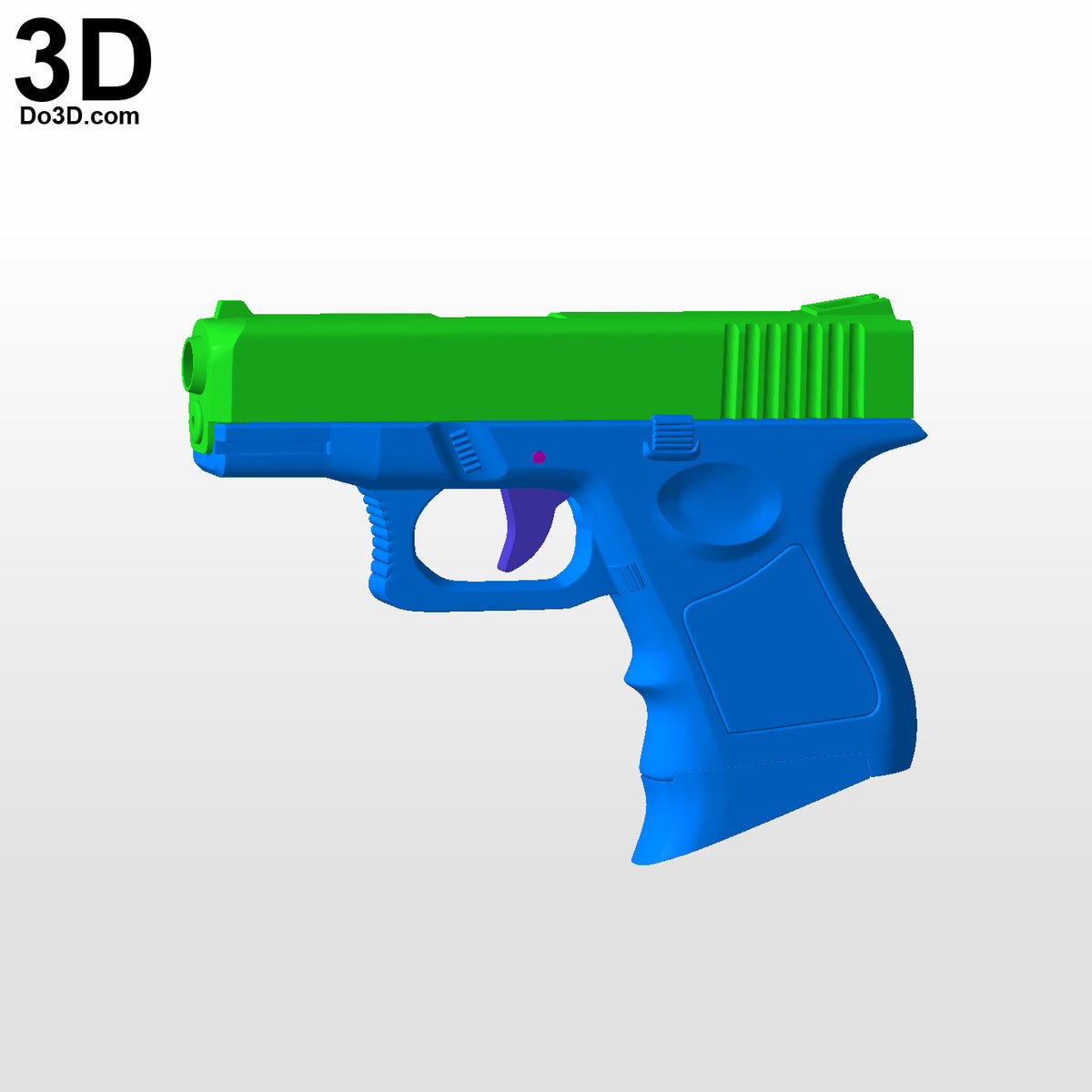 Black Widow Pistol Gun  | 3D Model Printable Model Print File STL