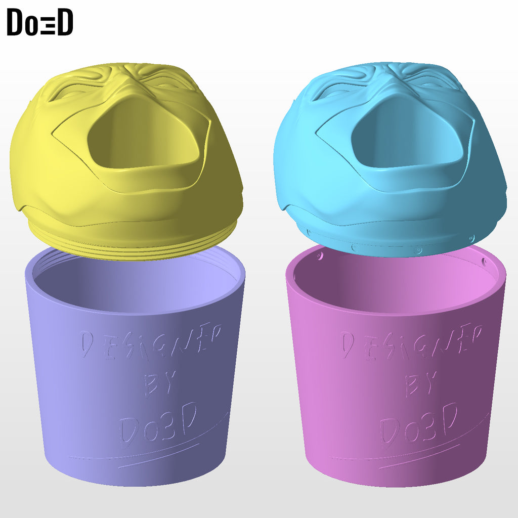 Batman Popcorn Bucket / Container Do3D Screamer 3D Printable Model STL #BB28