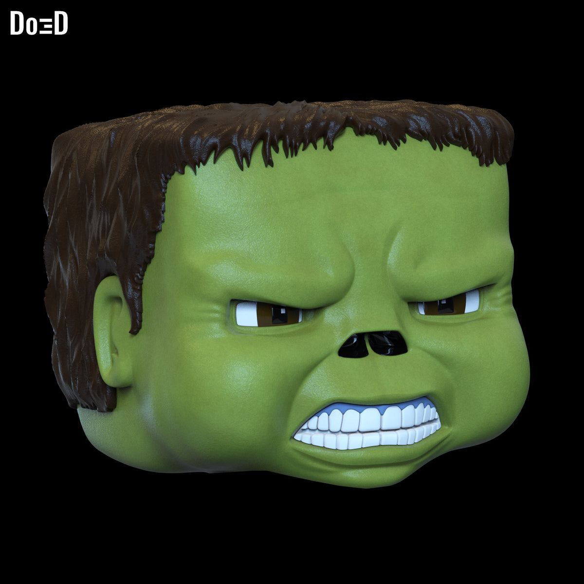Angry Baby Zombie Head Life Size or Any Scale Minecraft Movie 3D Model STL #BZ35
