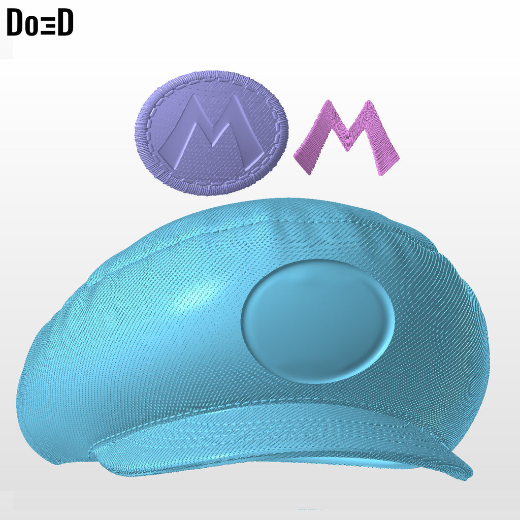 Mario Helmet Super Mario Movie Cosplay Hat Cap | 3D Printable Model #SMC26