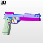 Auto 9 A9 Beretta 93R machine pistol Robocop Gun | 3D Model Project #3304