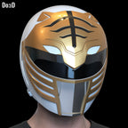 White and Gold Ranger Helmet Mighty Morphin Power Rangers MMPR 3D Model #W55