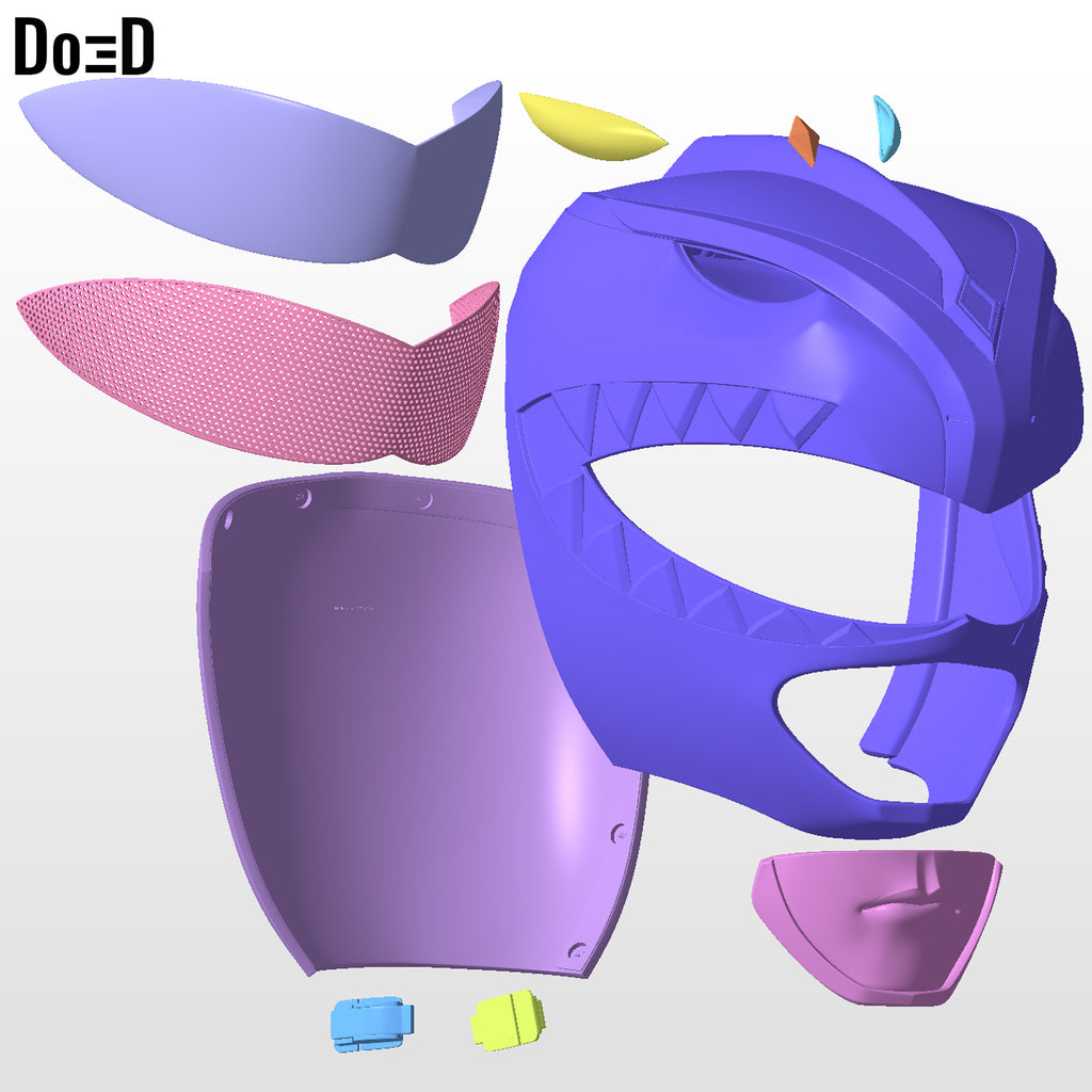 Green Ranger Classic Helmet Mighty Morphin Power Rangers MMPR, 3D Project #527