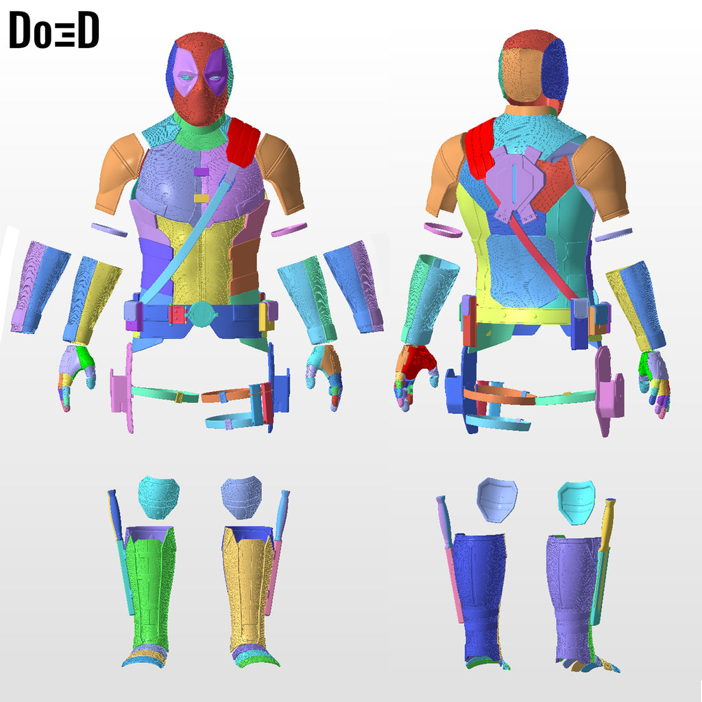 Deadpool 3 Full Body Armor & Helmet Pack | 3D Printable Model #DA3