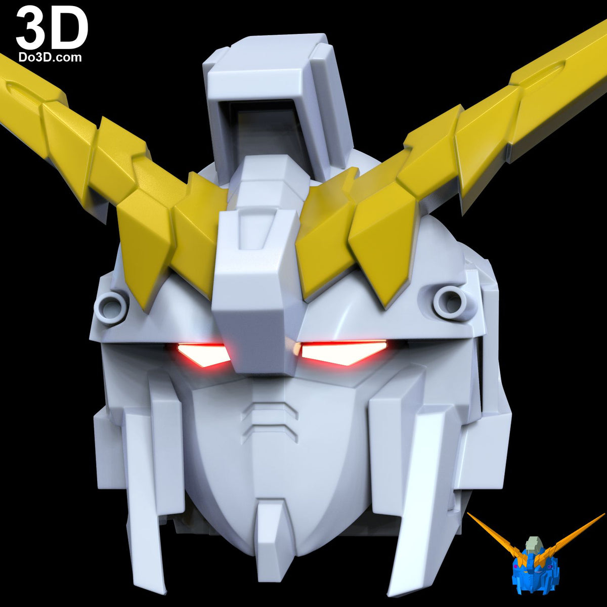 RX-0 Unicorn Gundam ユニコーン ガンダム  helmet | 3D Printable Model Print File #5248