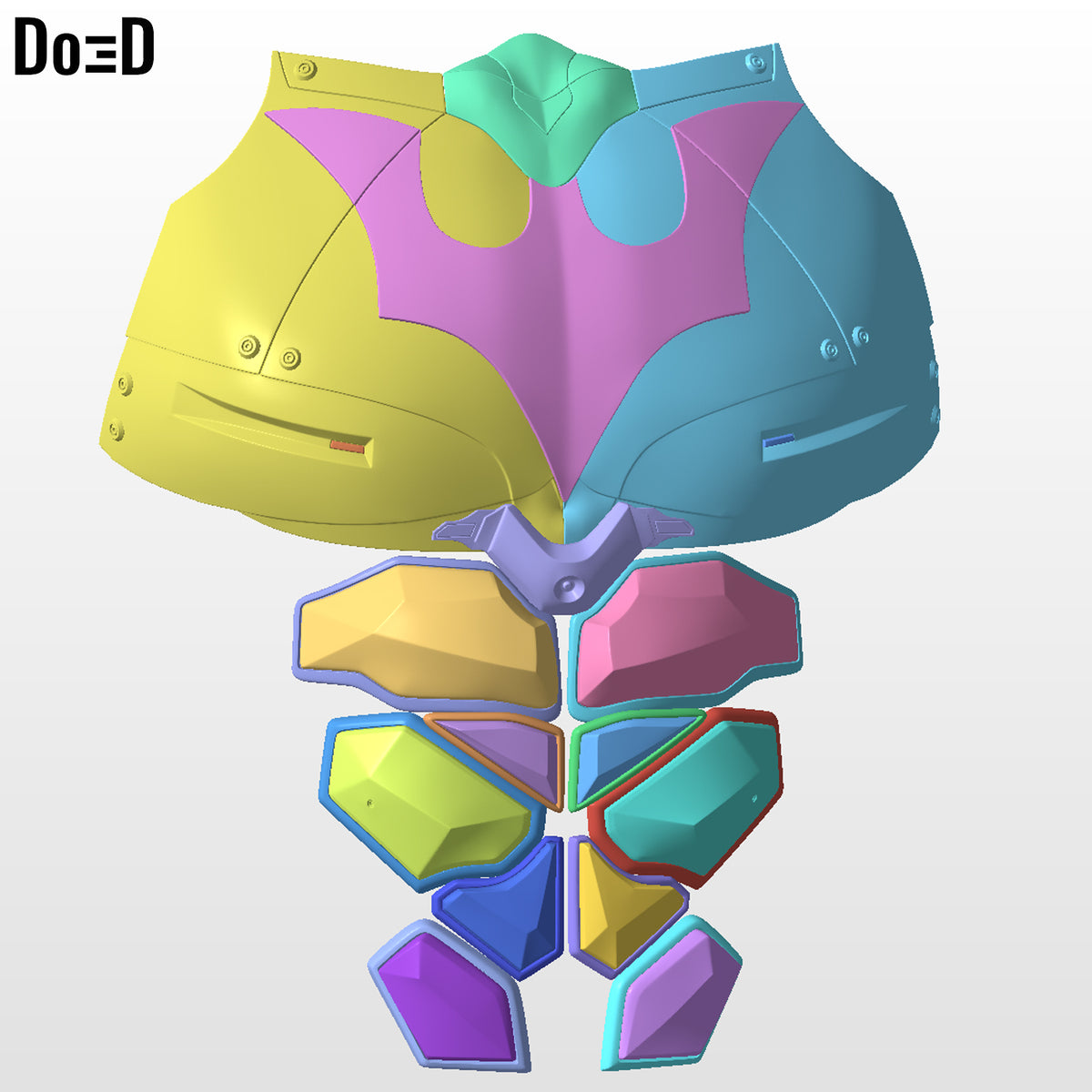 Red Hood Chest Abs Interchangeable with Batman Beyond | 3DPrintable Model #RHAV1