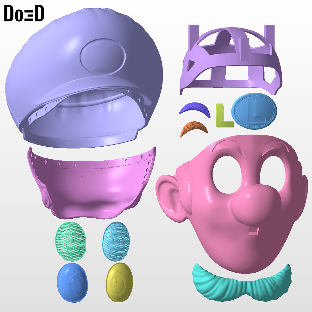 Luigi Super Mario Movie Helmet | 3D Printable Model #LSM85