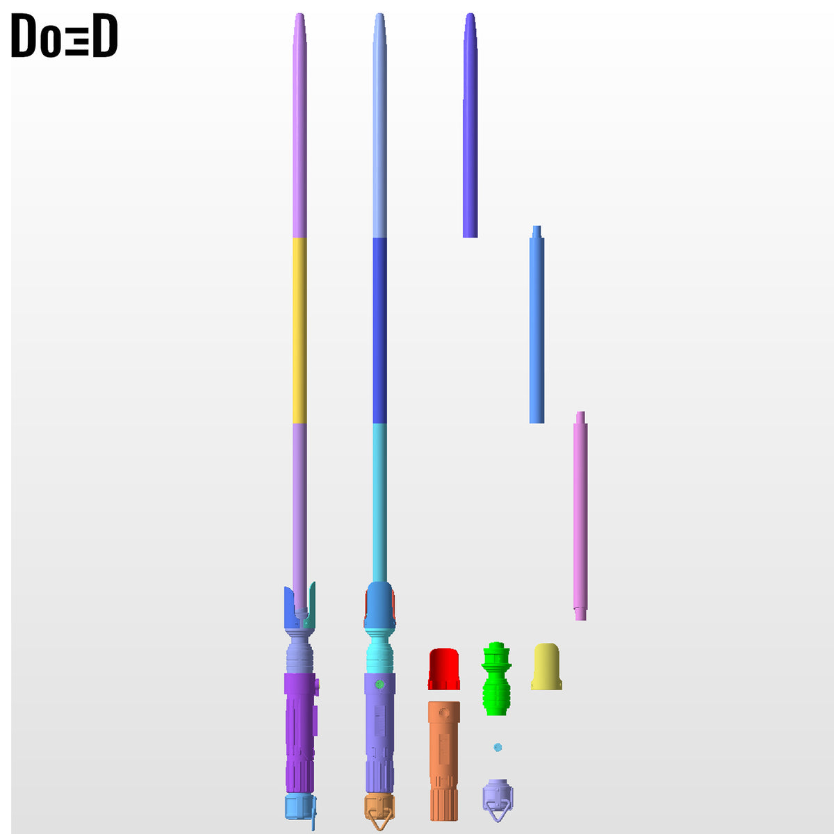 Sabine Wren Lightsaber Mandalorian from Ashoka 3D Printable Model STL File #29FH