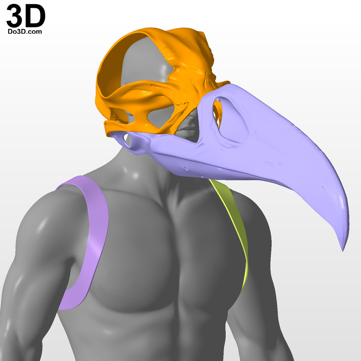 Khonshu Skull Helmet Moon Knight Bird Head 3D Printable Model STL File #KS56