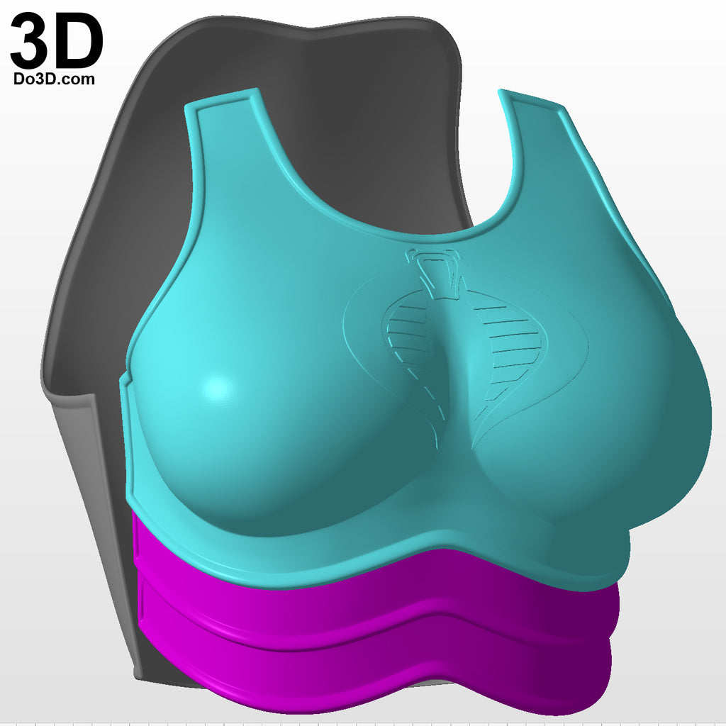 Baroness G I Joe Chest Armor Breastplate Torso 3D Printable Model STL File #BR80