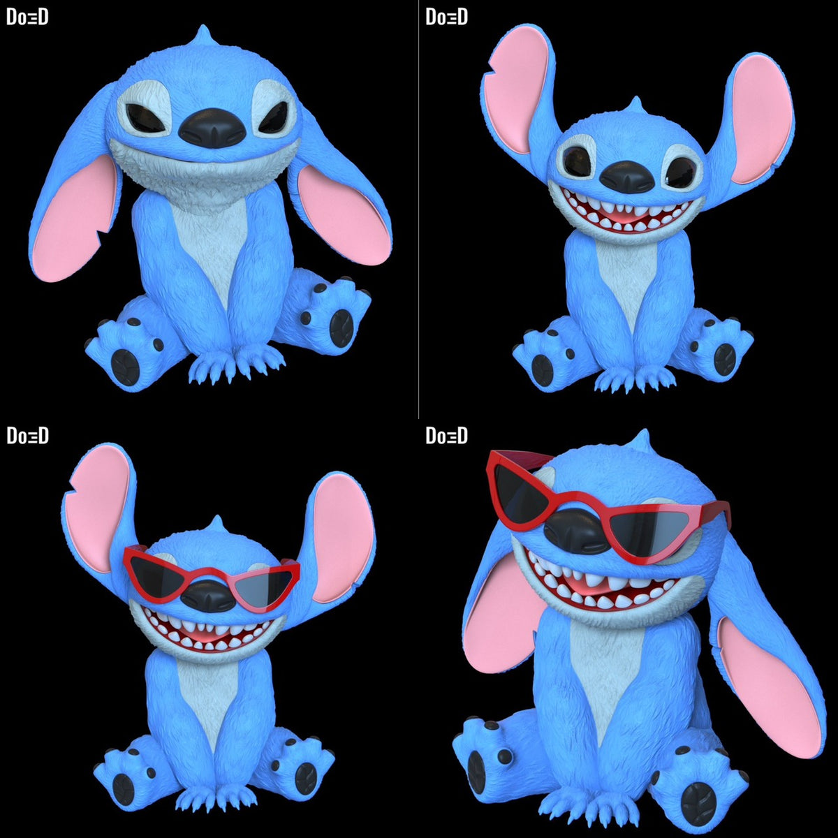 Stitch Life-Size 1:1 Scale Sitting Statue Modular, Swappable 3D Print File #SS73
