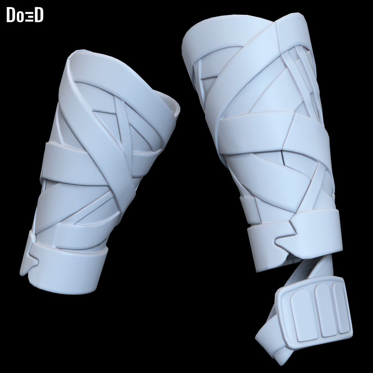 Black Adam Gauntlet Forearm Armors 3D Printable Model STL Print File #BA34