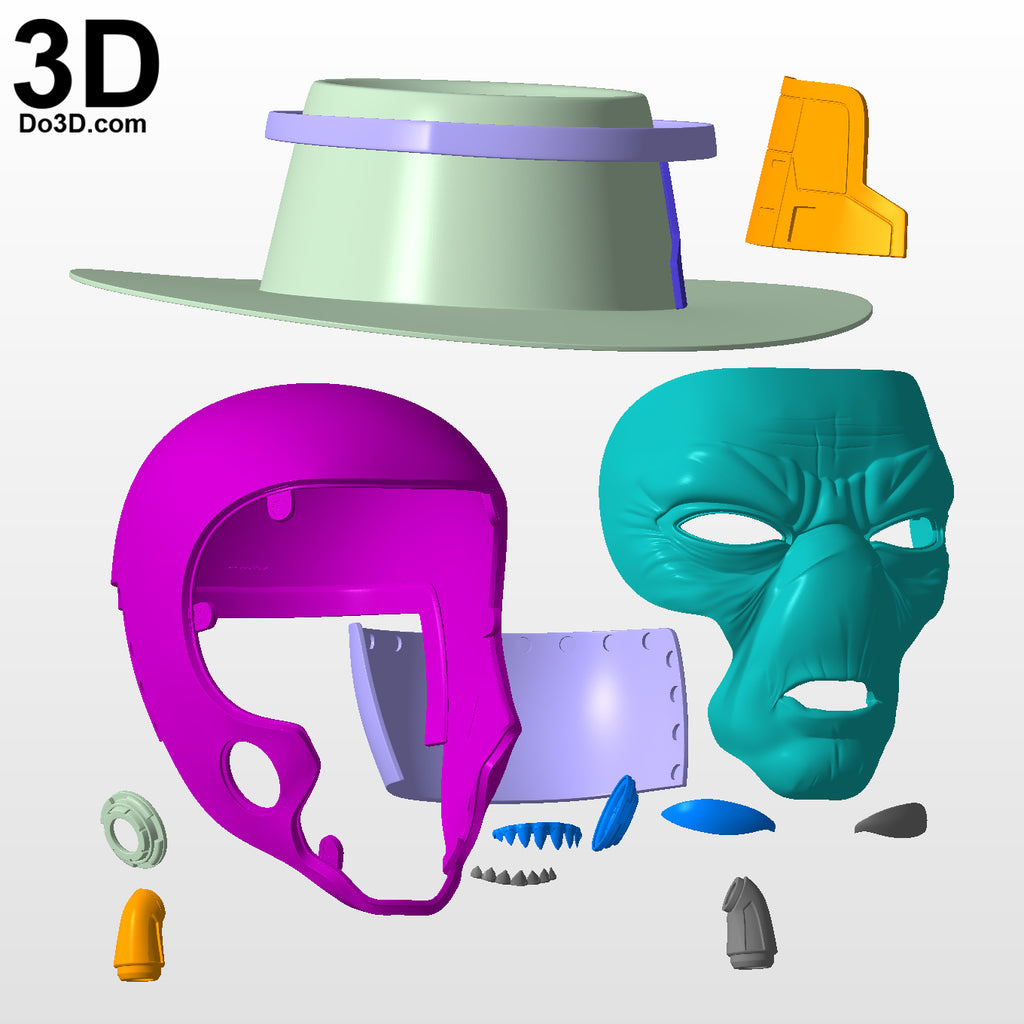 Cad Bane Hat and Mask Star Wars Helmet | 3D Printable Model STL FILE #CB39