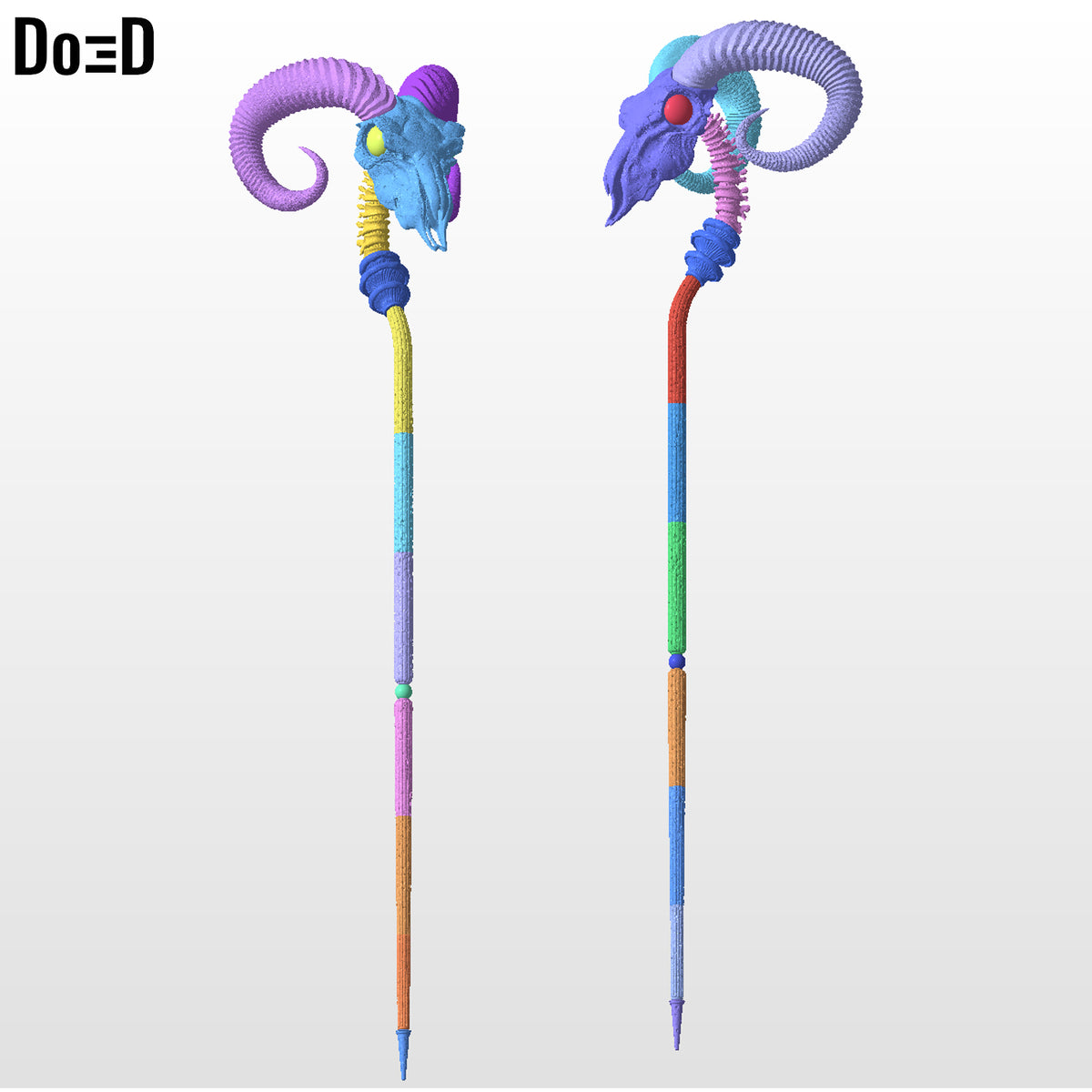 Skeletor Helmet + Collar + Havoc Staff 3D Printable Model Mask #SM953
