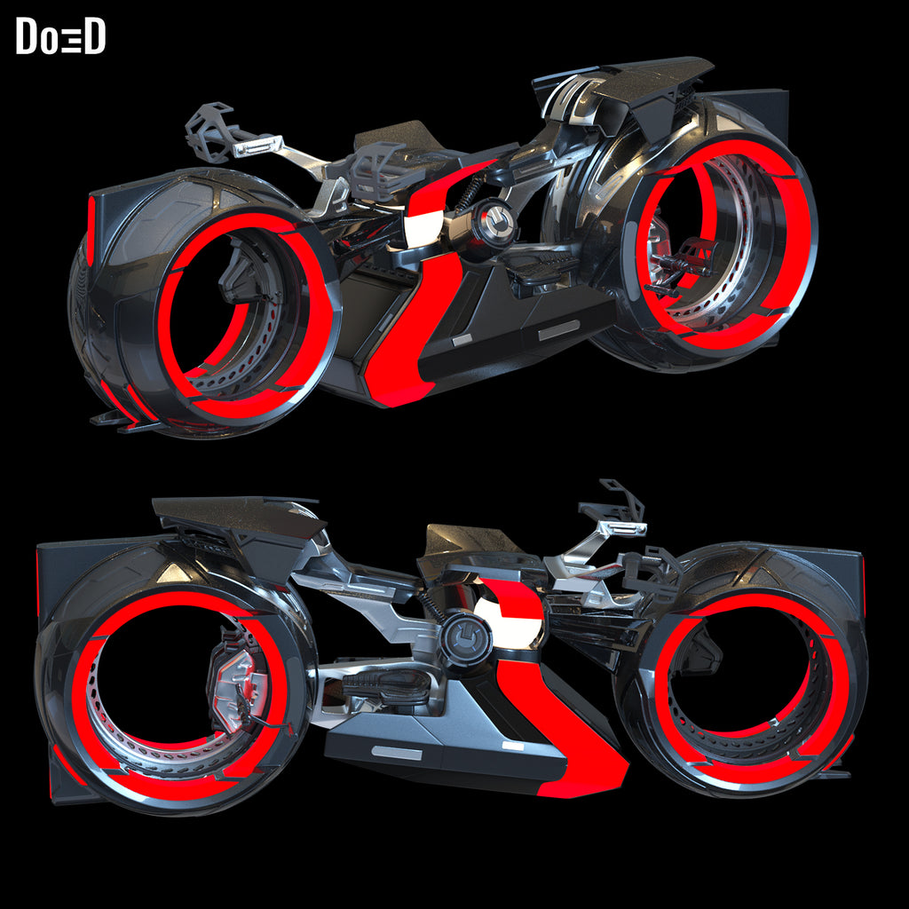 Tron Ares Light Cycle + Helmet | 3D Printable Model #LC923
