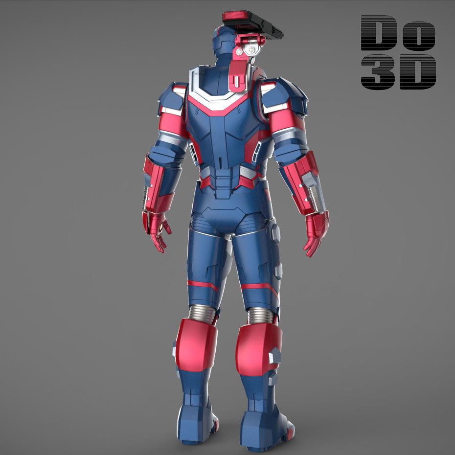 Iron Man Patriot Armor Suit Classic | 3D Printable Model Project #36