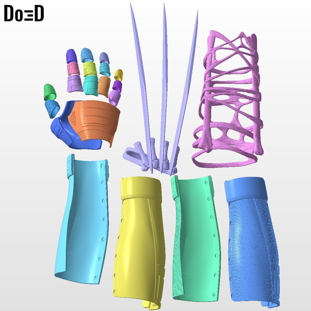 Deadpool Wolverine Metal Bone Gauntlet with Claws | 3D Printable Model #DWG6