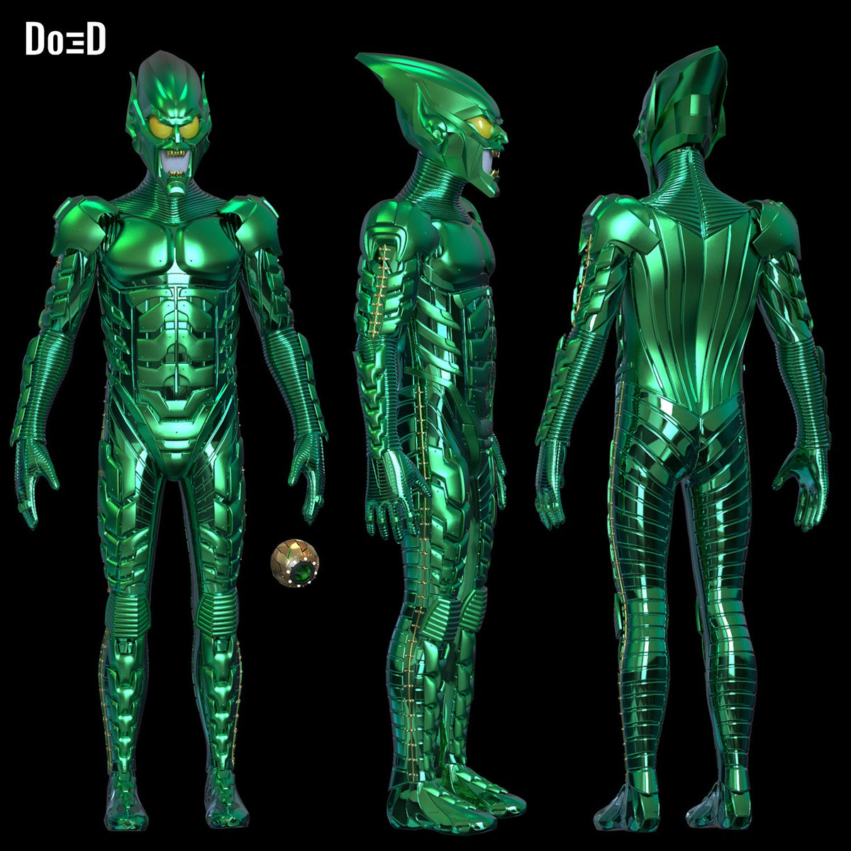 Green Goblin Helmet & Full Body Armor Pumpkin Bomb | 3D Printable Model #G288