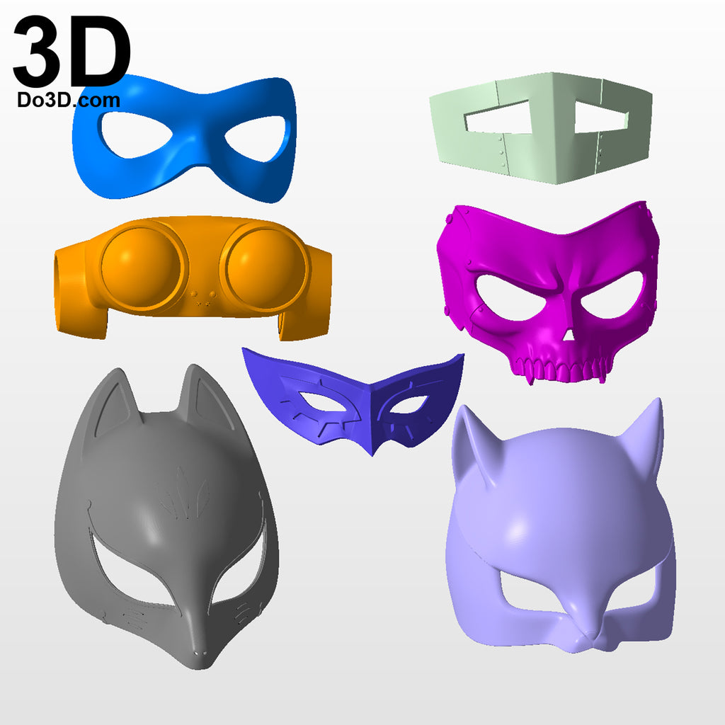Persona 5 Mask Set Joker Ann Fox Haru Okumura Skull Navi Queen 3D Model #2849