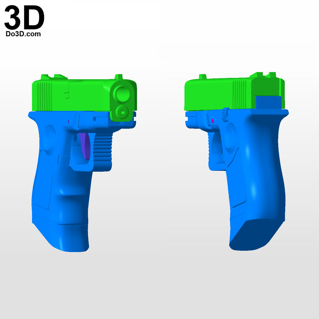 Black Widow Pistol Gun  | 3D Model Printable Model Print File STL