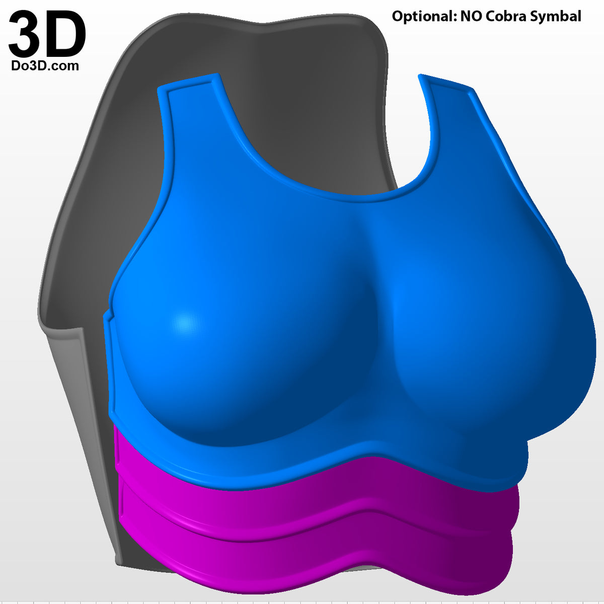 Baroness G I Joe Chest Armor Breastplate Torso 3D Printable Model STL File #BR80