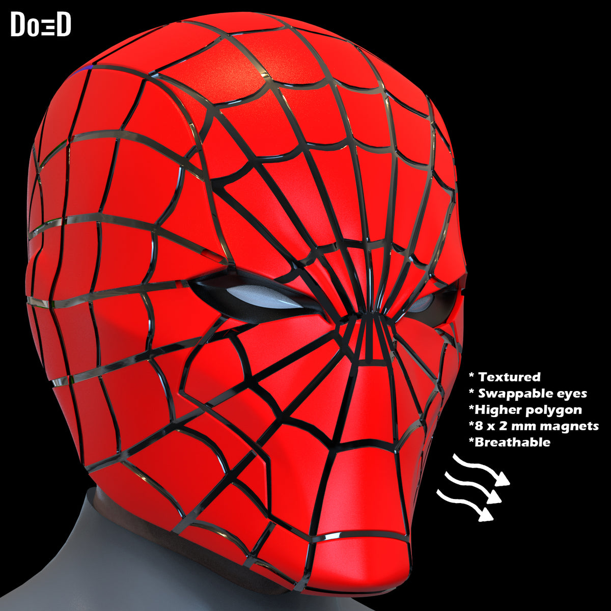 SpiderHood Helmet Red Hood Spider-Man Mashup | 3D Printable Model #SH329