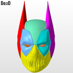 BatPool Bundle Modular Helmet (Batman Deadpool) 3D Printable Model #B9