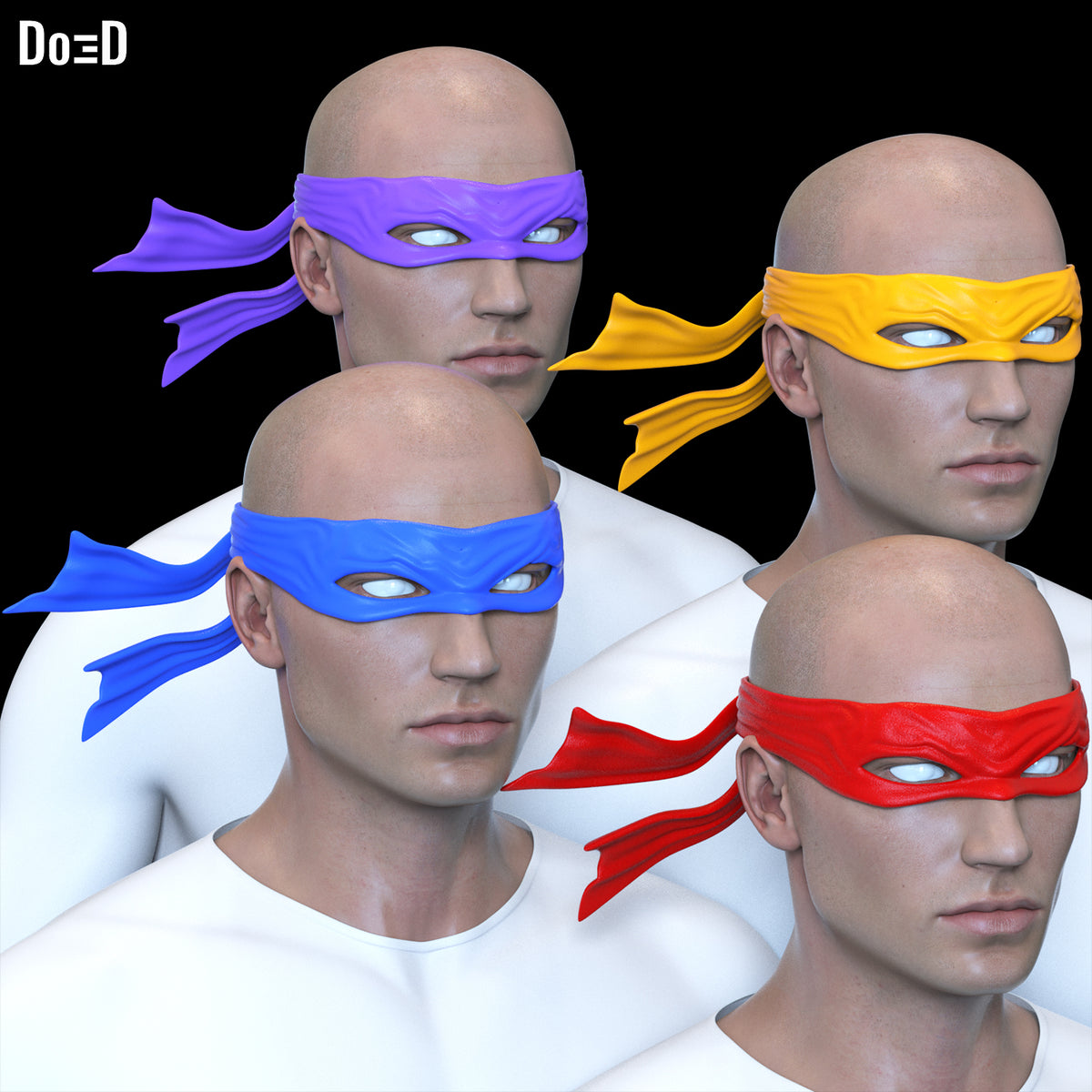Teenage Mutant Ninja Turtles 1990 Mask 3D Printable Model Donatello #TMNT92