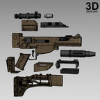 Finn's Gun EL-16HFE Resistance Blaster Rifle 3D Printable Model #797