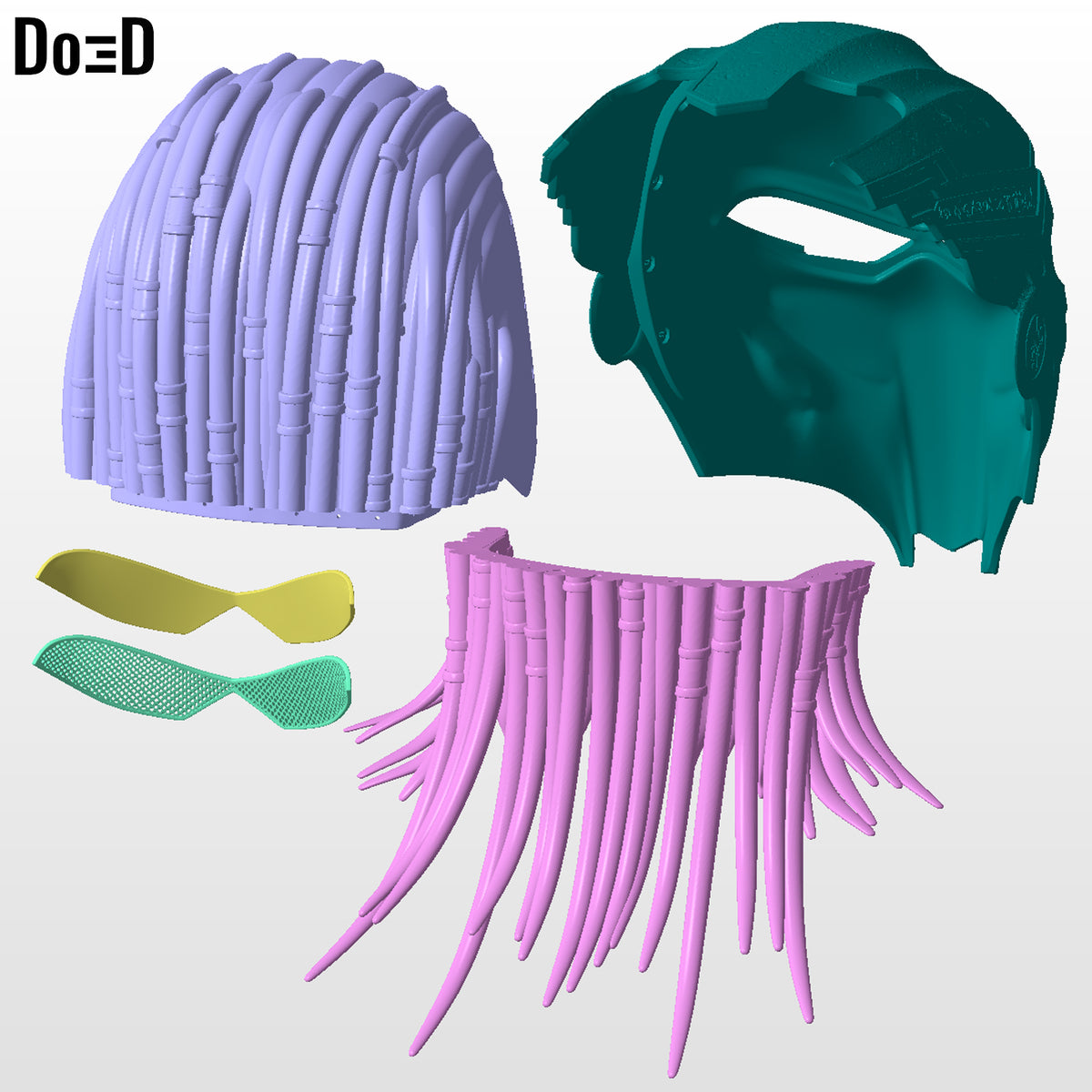 Dek's Bio Mask Predator Badlands Metal Helmet 3D Printable Model STL File #PBL28