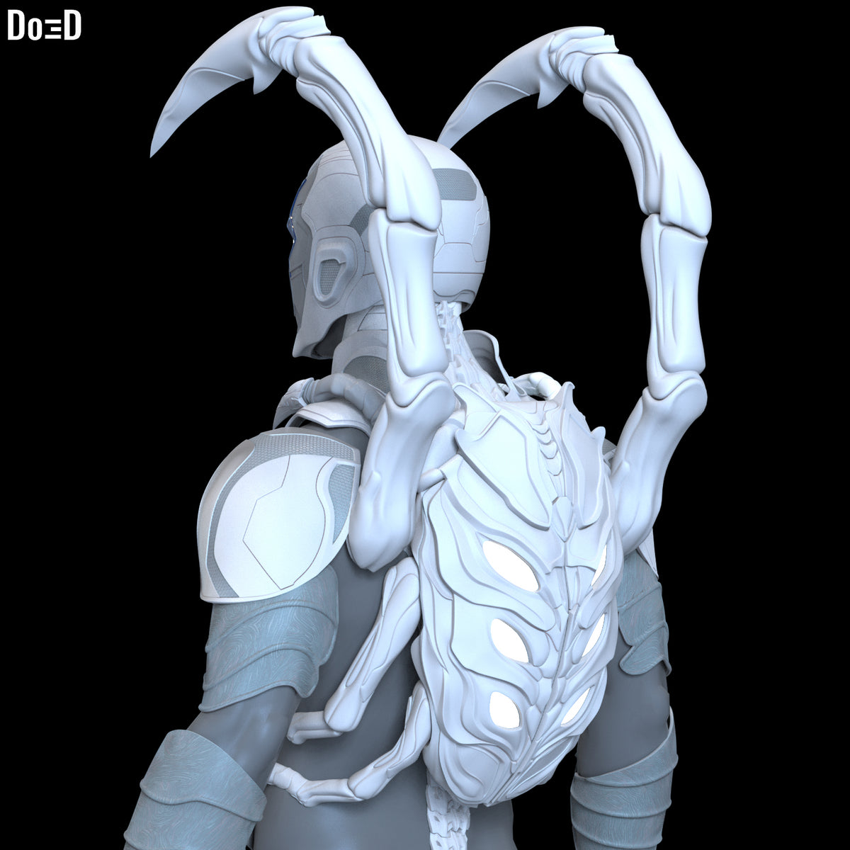 Blue Beetle V2 Full Body Armors + Sword 3D Printable Model STL Print File #BV271
