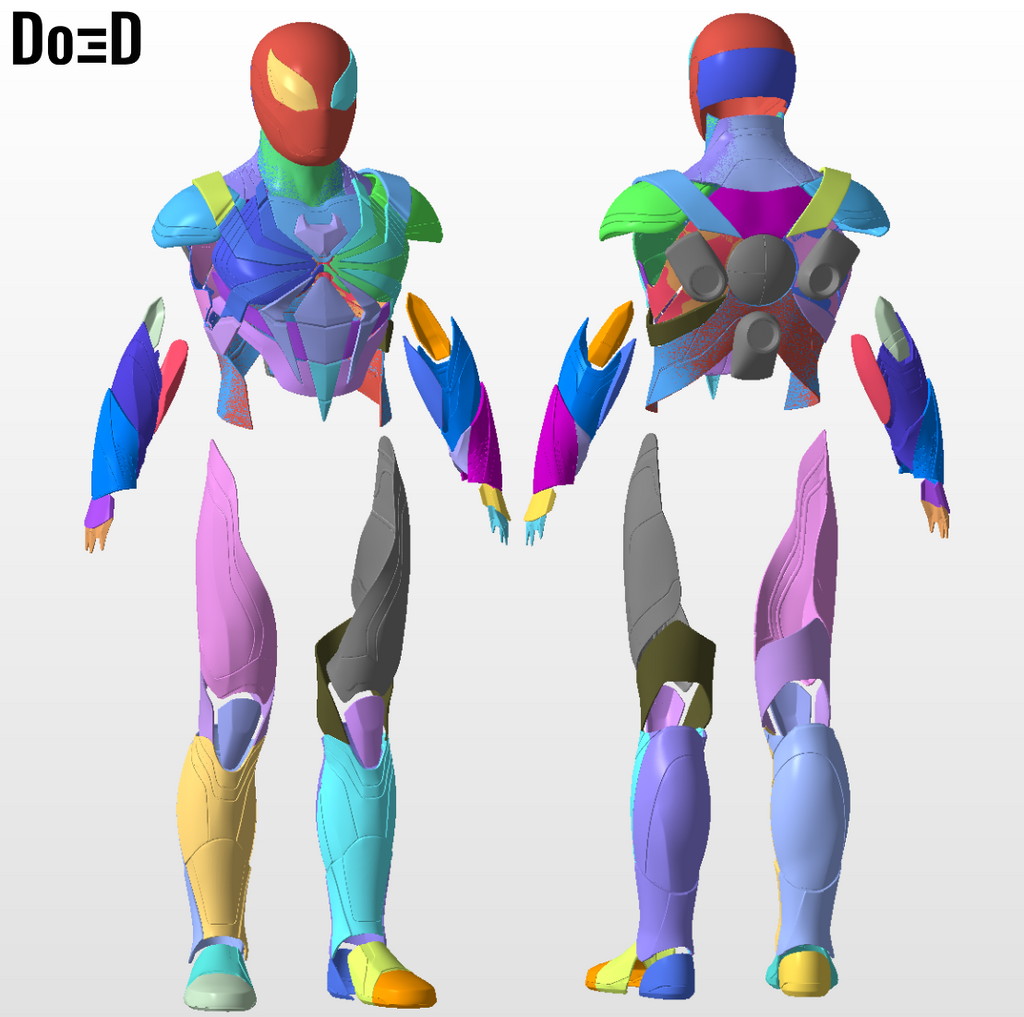 Iron Spider Red and Gold Spider-man with Waldoes | 3D Printable Model STL #R480