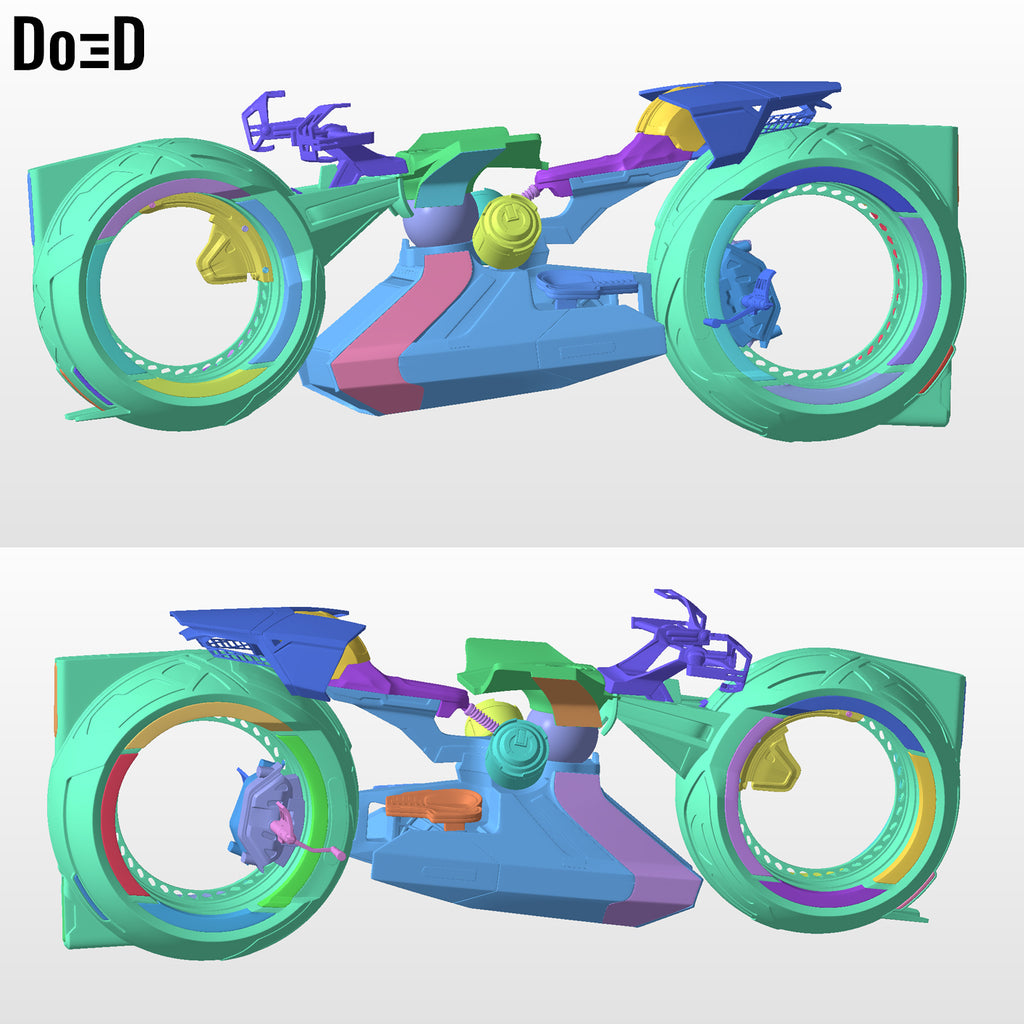 Tron Ares Light Cycle + Helmet | 3D Printable Model #LC923