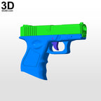 Black Widow Pistol Gun  | 3D Model Printable Model Print File STL