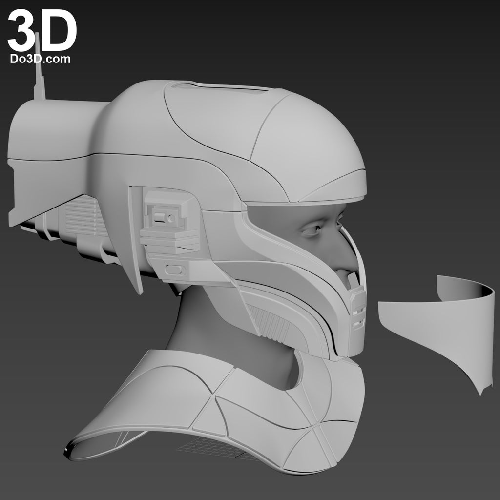 Zorii Bliss Helmet and Neck Armor Star Wars | 3D Print Model Project #6412