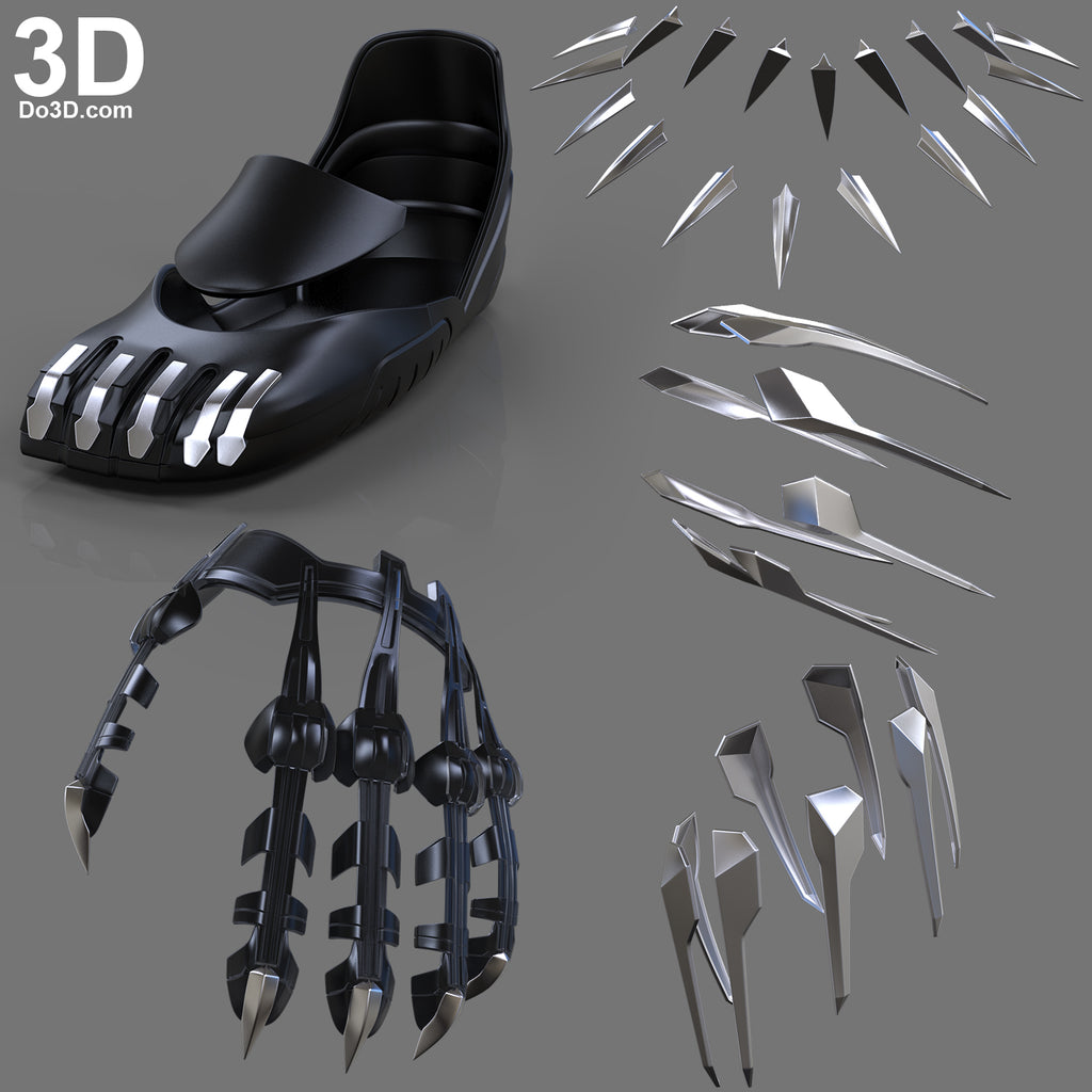 Black Panther 2018 Body Accessory Claws, Necklace, 3D Model Project #4002